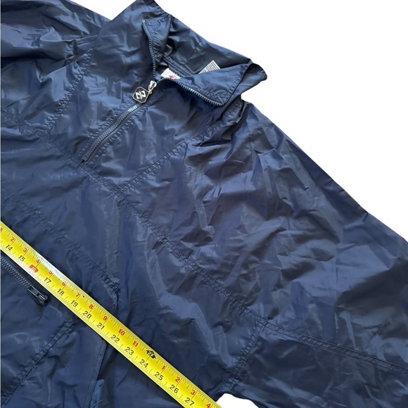 Vintage Jerzees Navy Blue 1/4 Zip Windbreaker Pullover Jacket Nylon Men Size XL - Picture 3 of 5